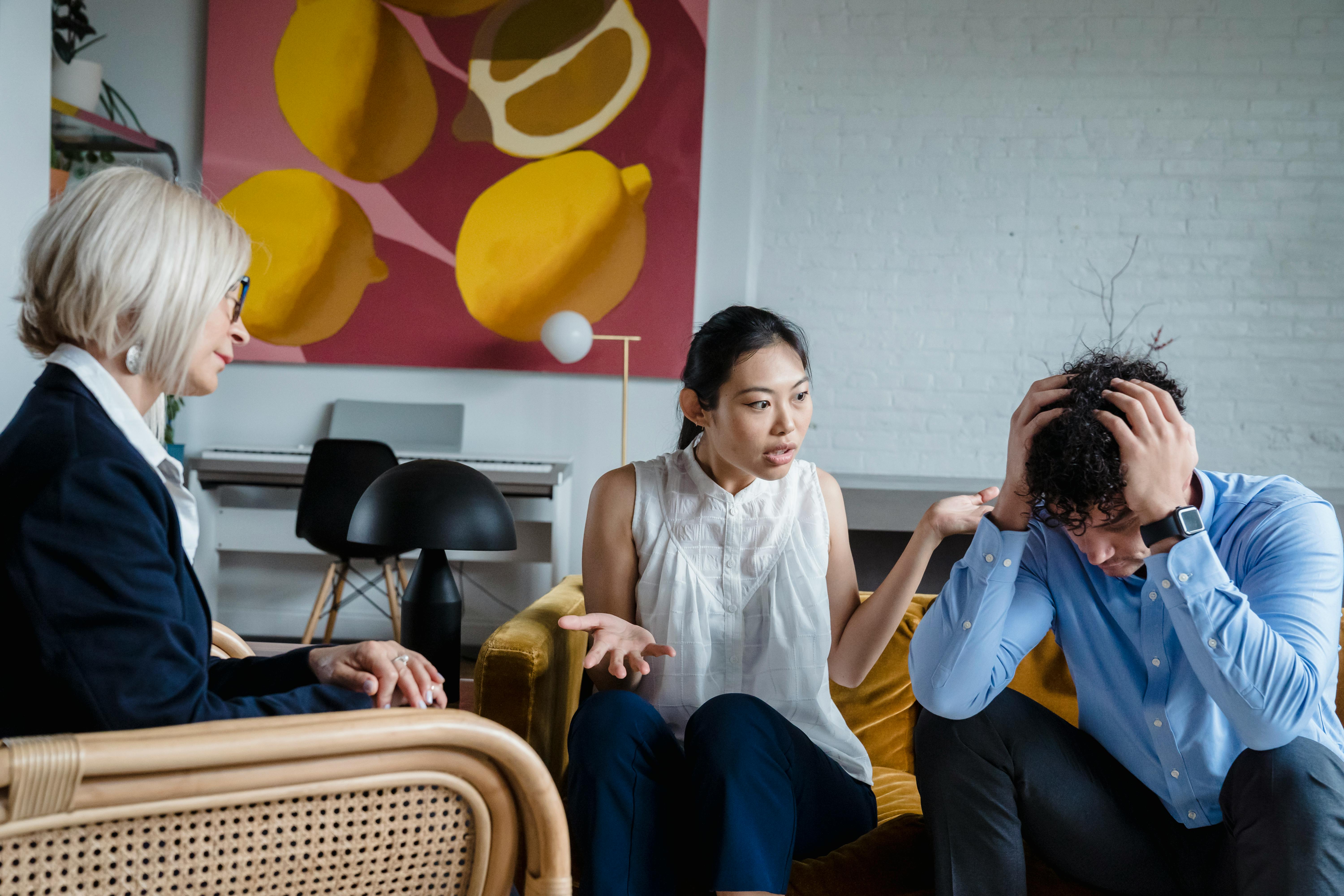 Marriage counseling session helping couples reconnect